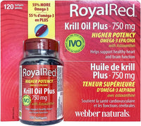 Webber Naturals RoyalRed Krill Oil Plus 750 mg - 120 Softgels
