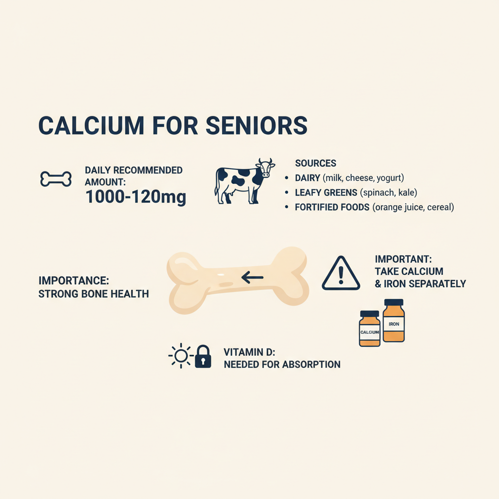 Calcium infographic for seniors