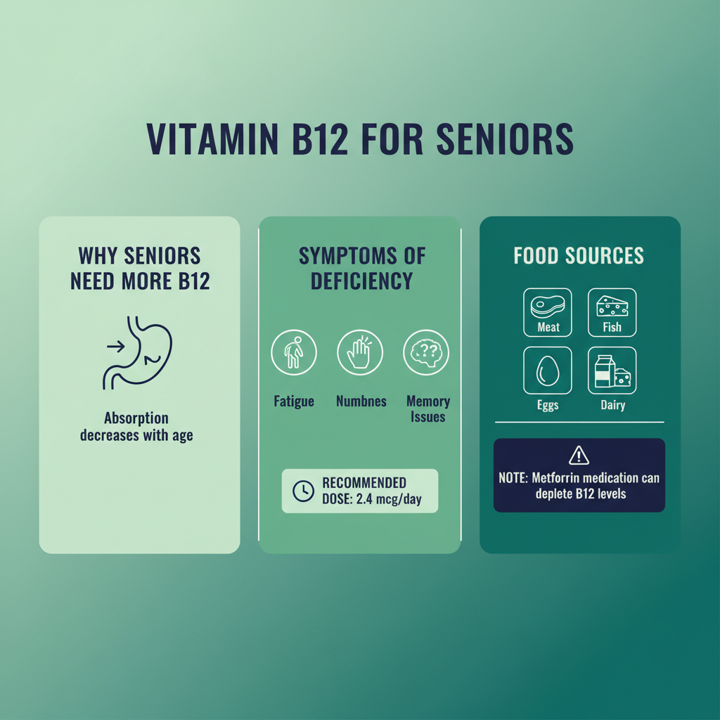Vitamin B12 infographic for seniors